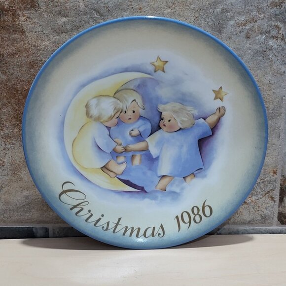 Schmid Hummel Christmas 1986 Tell The Heavens Decorative Wall Hanging Plate - Picture 1 of 12